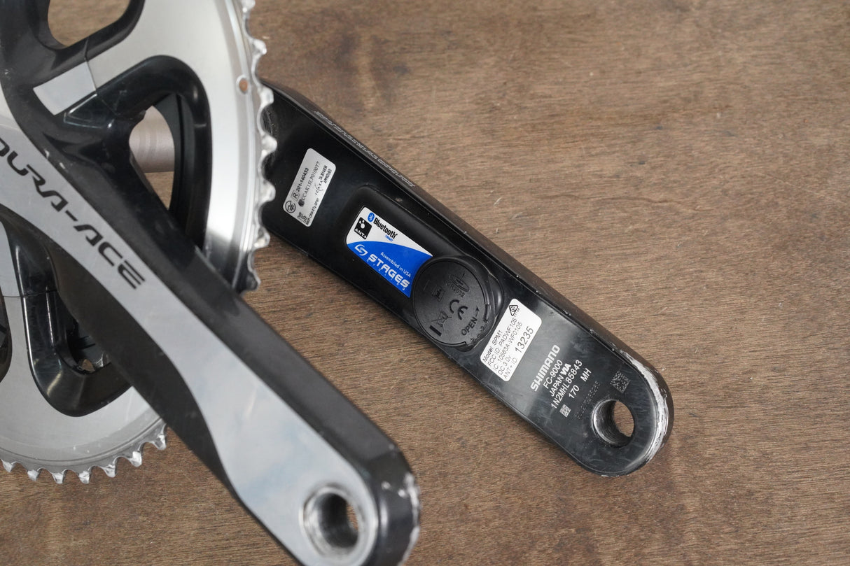 170mm 52/36T Shimano Dura-Ace FC-9000 11 Speed Stages Power Meter Crankset