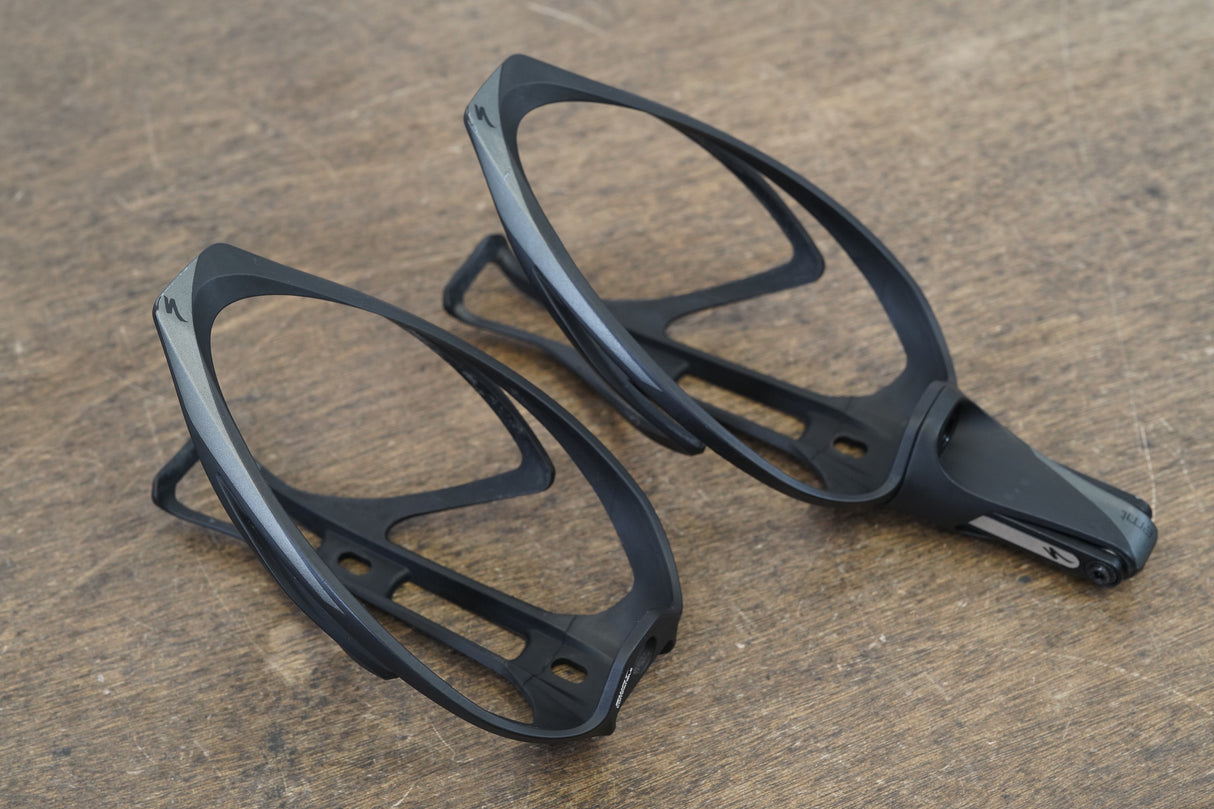 (2) Specialized Rib Cage II Water Bottle Cages + EMT Tool 139g