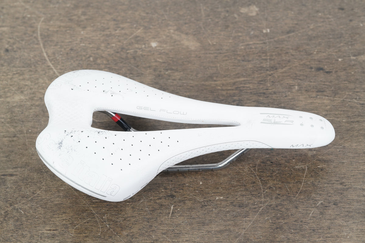 132mm Selle Italia SLR Max Gel Flow Ti 316 Rail Road Saddle 249g