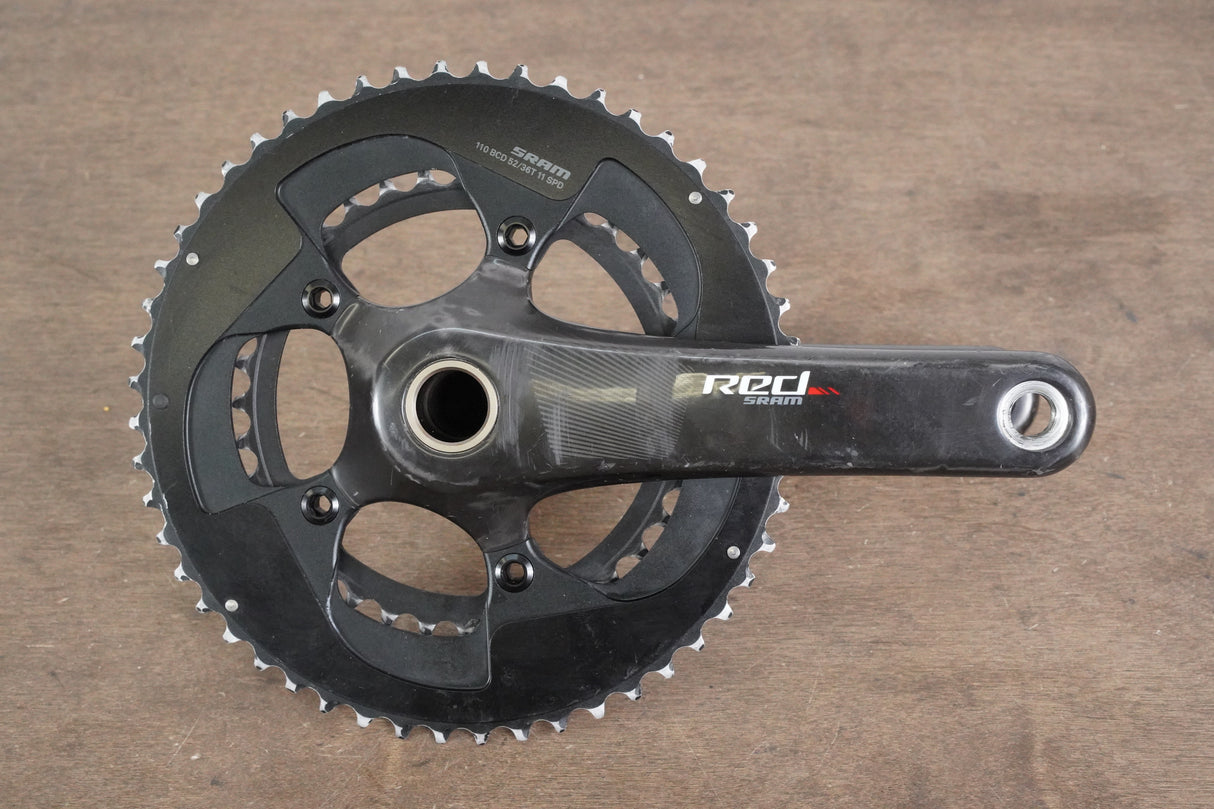 172.5mm 52/36T GXP SRAM Red 22 Carbon Crankset