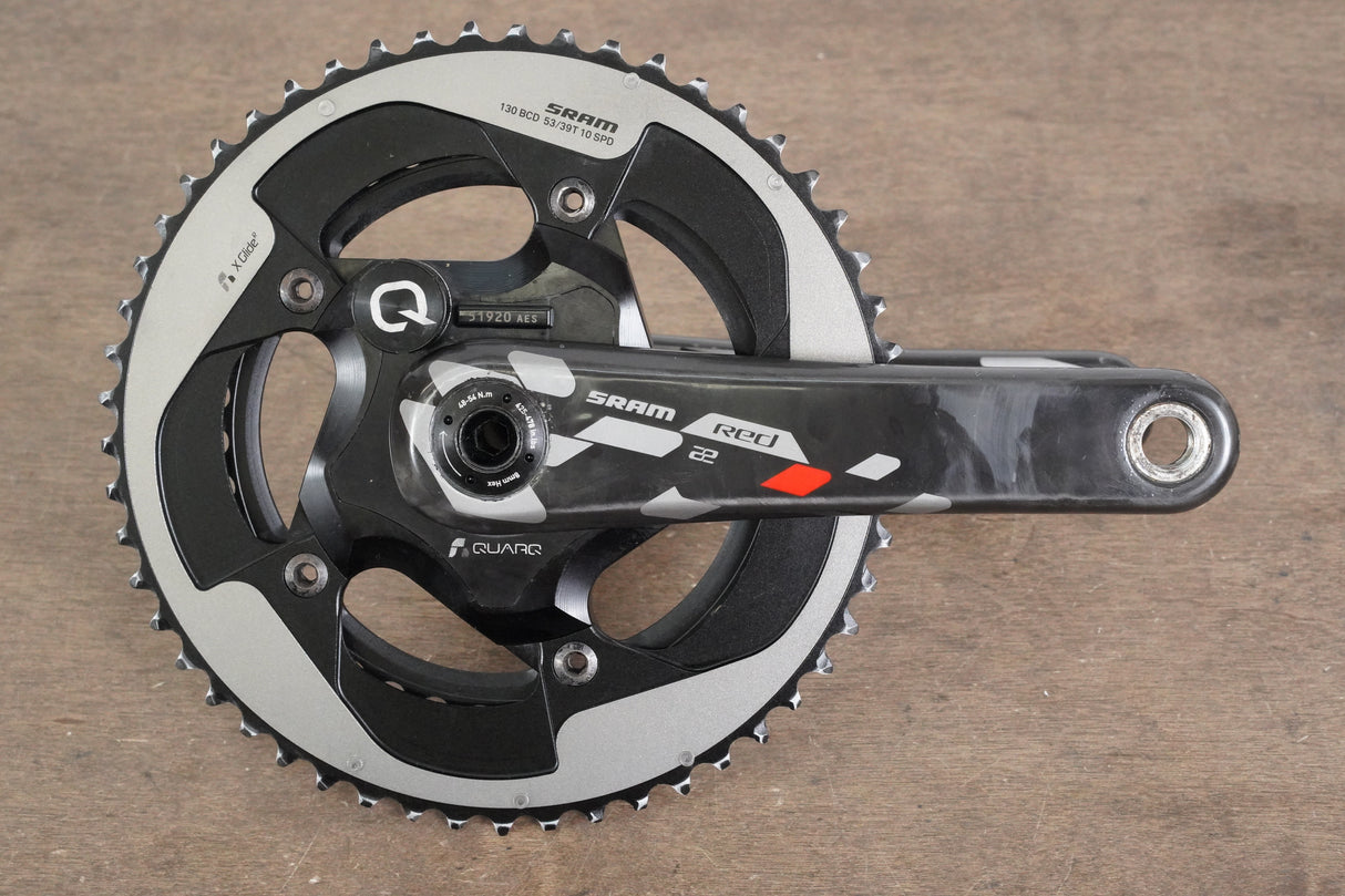 172.5mm 53/39T BB30 SRAM Red 22 Quarq Power Meter Crank Arms