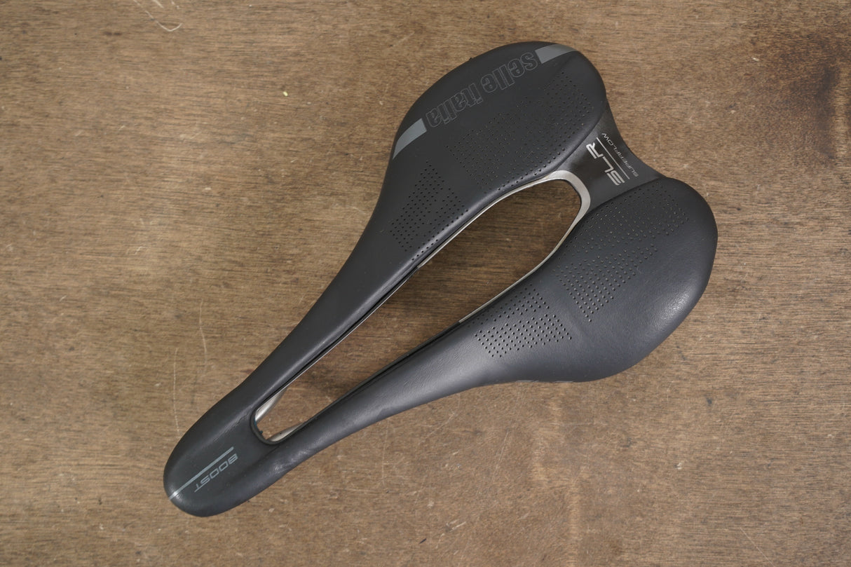 145mm Selle Italia SLR Superflow Boost Titanium Rail Road Saddle 170g