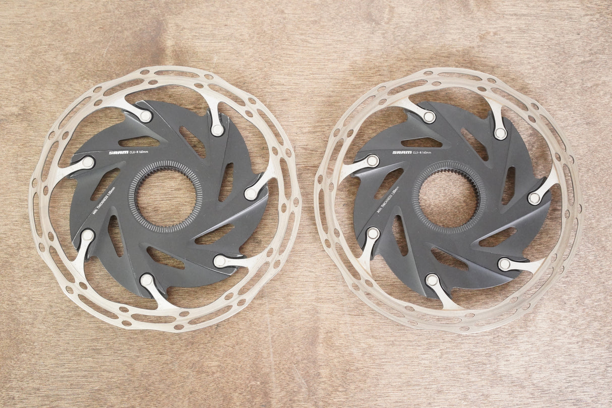 (2) 160mm SRAM Centerline CLX-R Center Lock Disc Brake Rotors