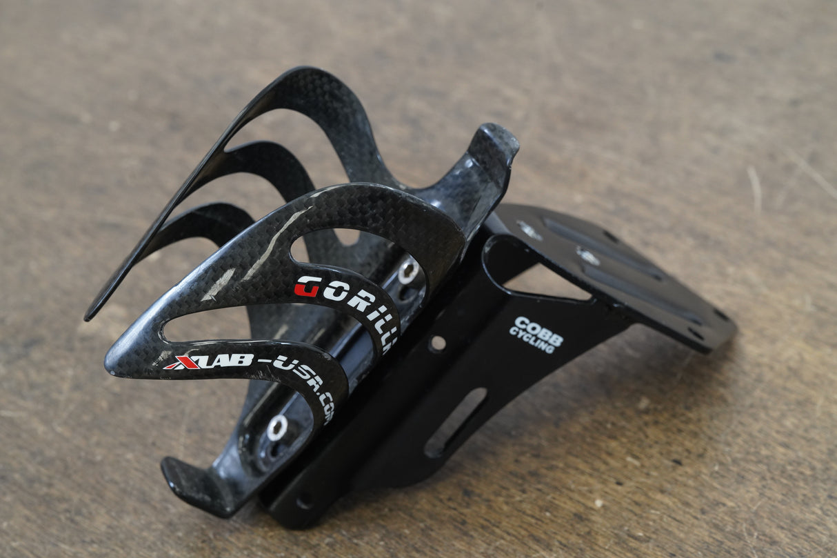 Cobb Rear Saddle Water Bottle Cage Mount + (1) Xlab Gorilla Carbon Bottle Cage 161g