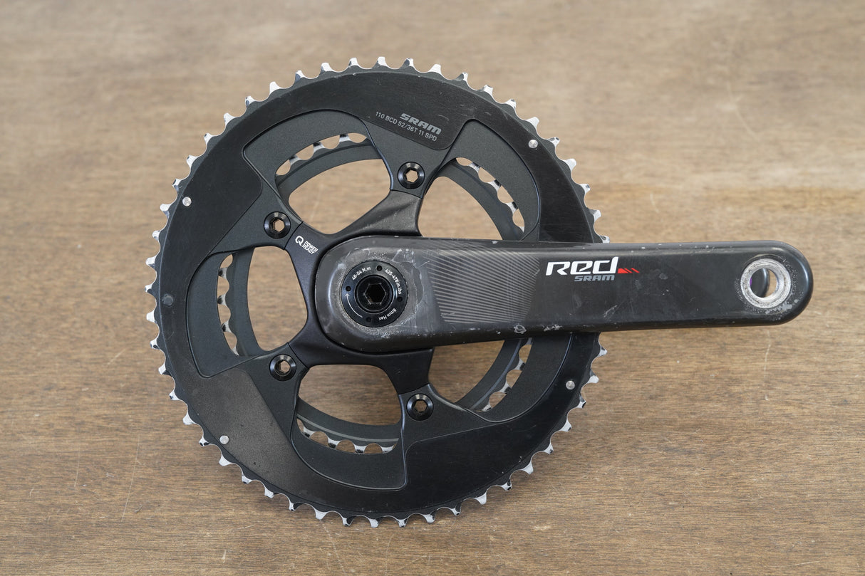170mm 52/36T BB30 SRAM Red 22 Carbon Crankset 660g
