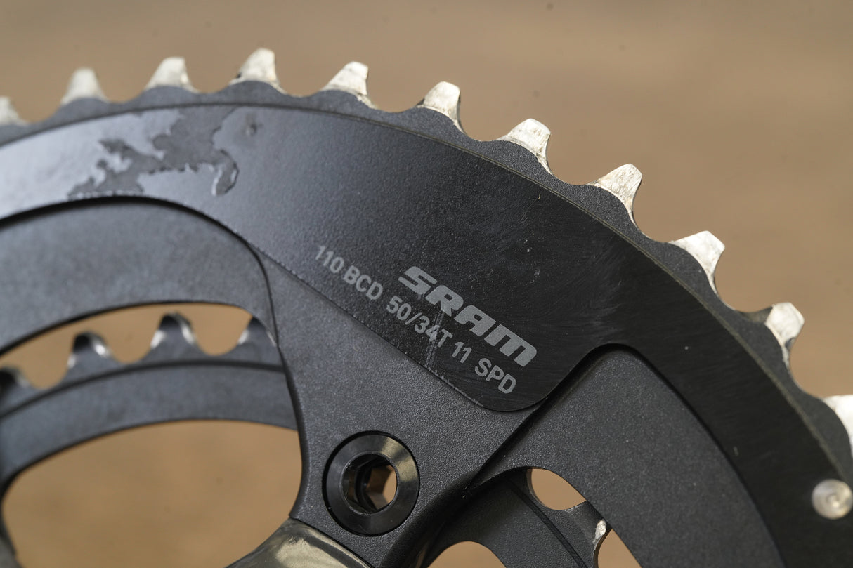 172.5mm 50/34T GXP SRAM Red 22 Carbon Road Crankset 565g