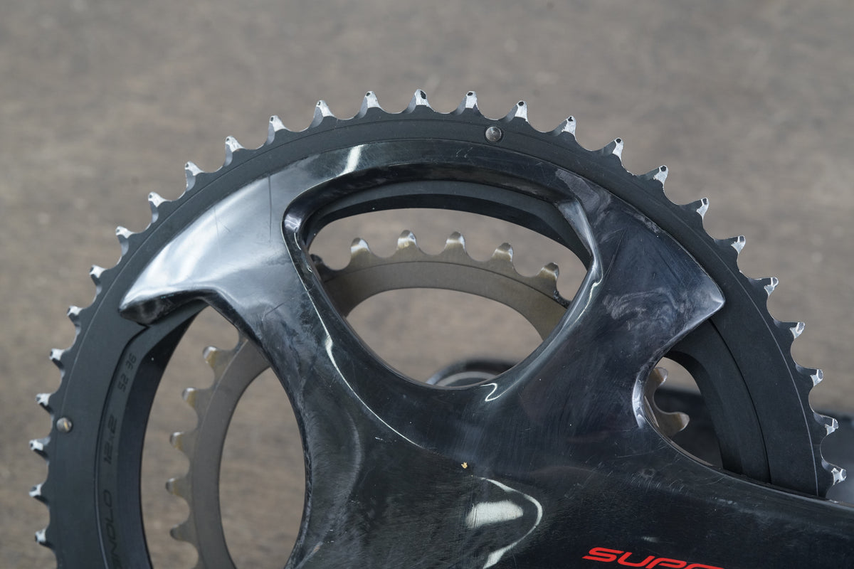 172.5mm 52/36T Campagnolo Super Record 12 Speed Carbon Crankset 634g