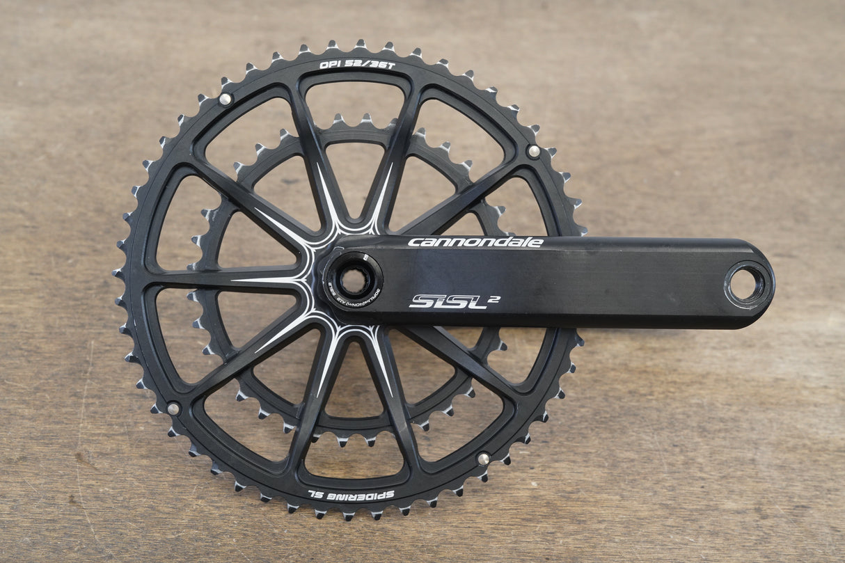 170mm 52/36T BB30 Cannondale SiSL2 Spidering Hollowgram Road Crankset 510g