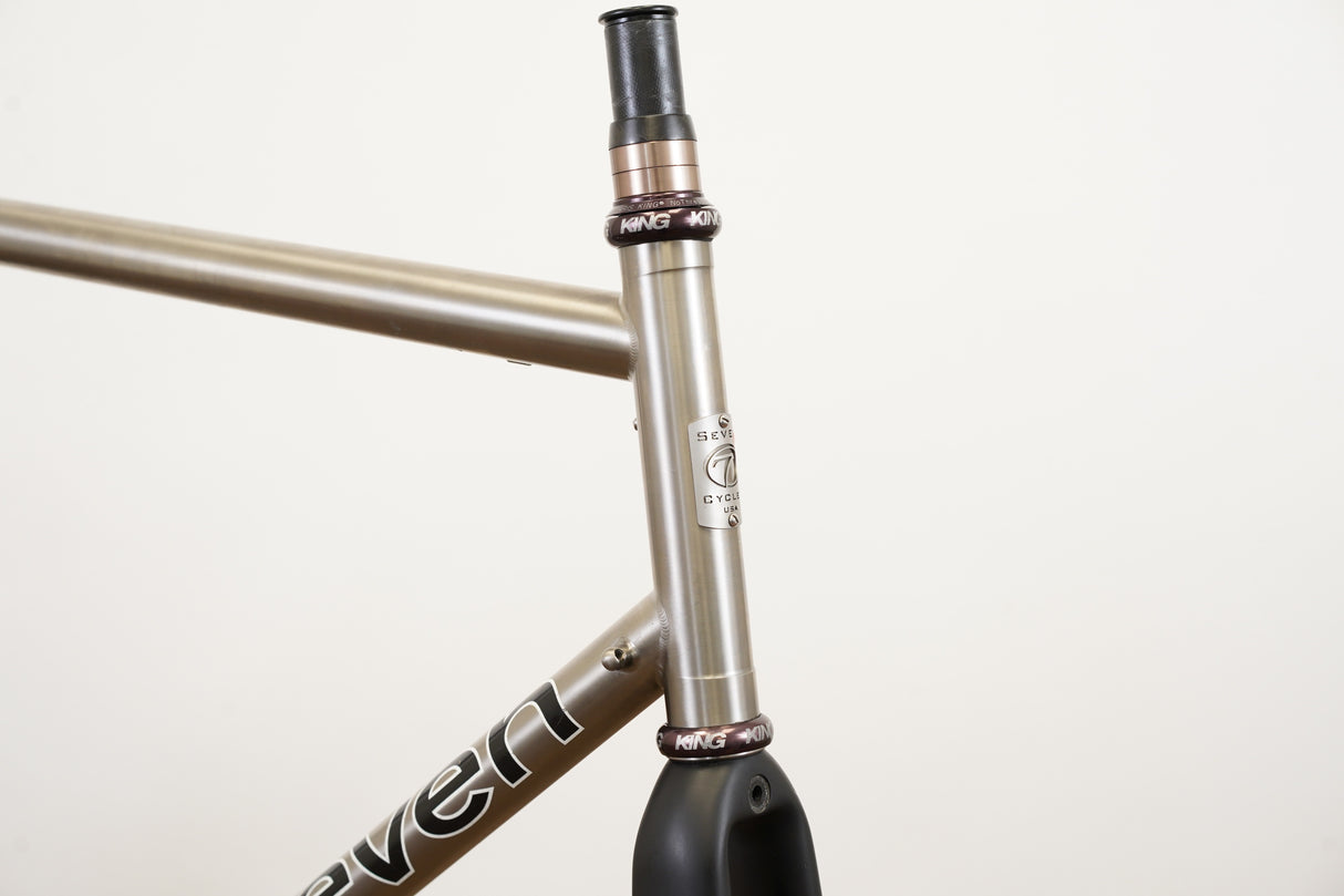 58cm Seven Odonata Titanium Carbon Rim Brake Road Frameset