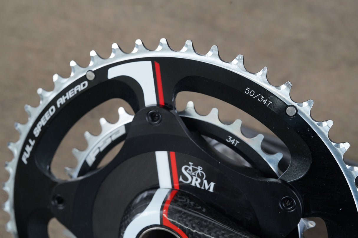 172.5mm 50/34T FSA K-Force Light SRM Power Meter Carbon Crankset *Needs Service*