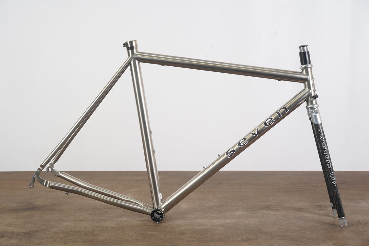54cm Seven Axiom S Wound Up Titanium Rim Brake Road Frameset