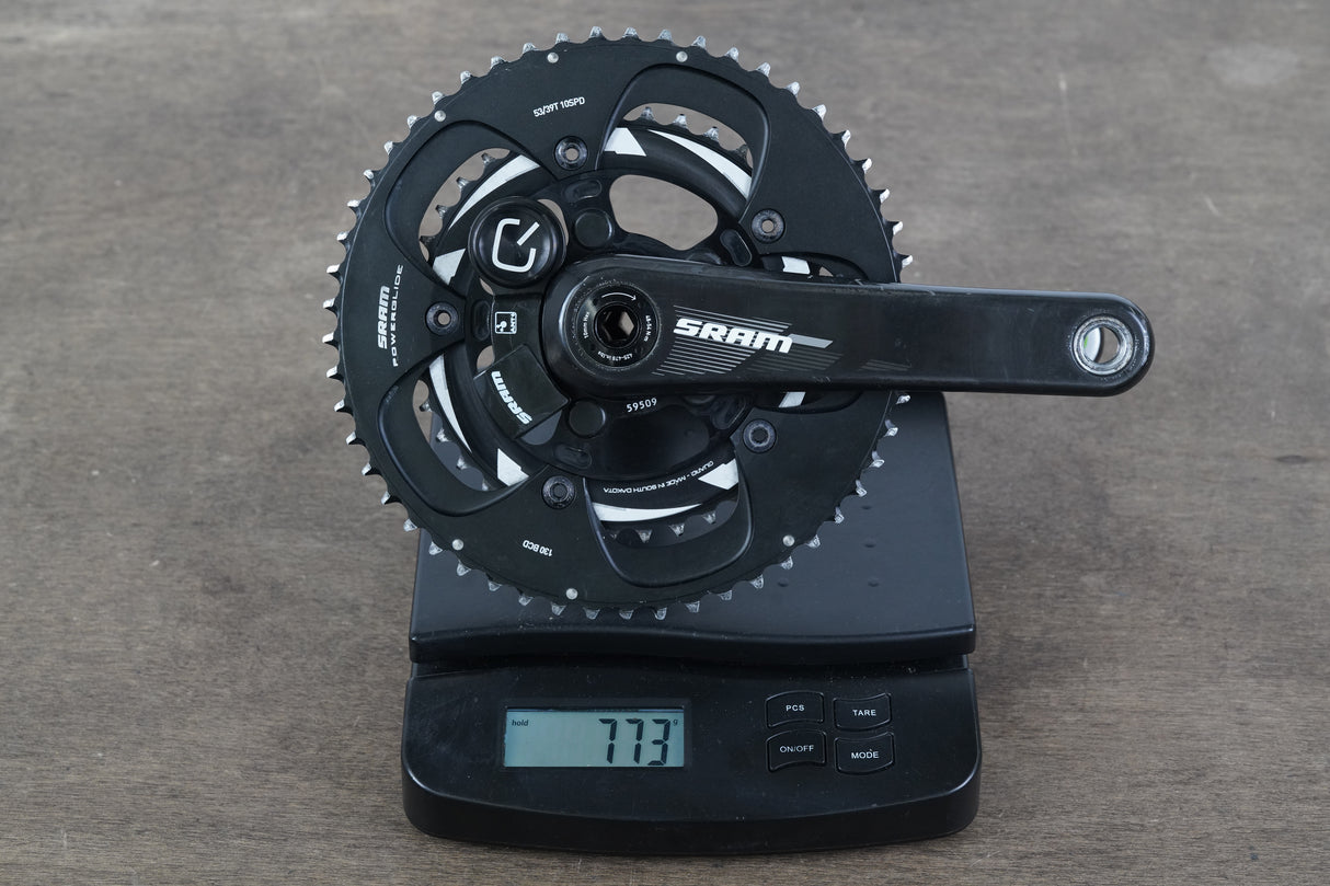 172.5mm 53/39T BB30 SRAM S900 Quarq Carbon Power Meter Road Crankset 773g
