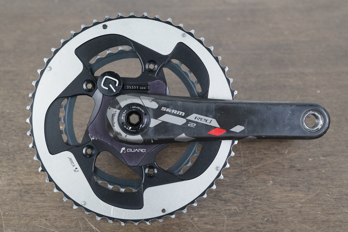 172.5mm 52/36T BB30 SRAM Red 22 Quarq Power Meter Crankset 738g