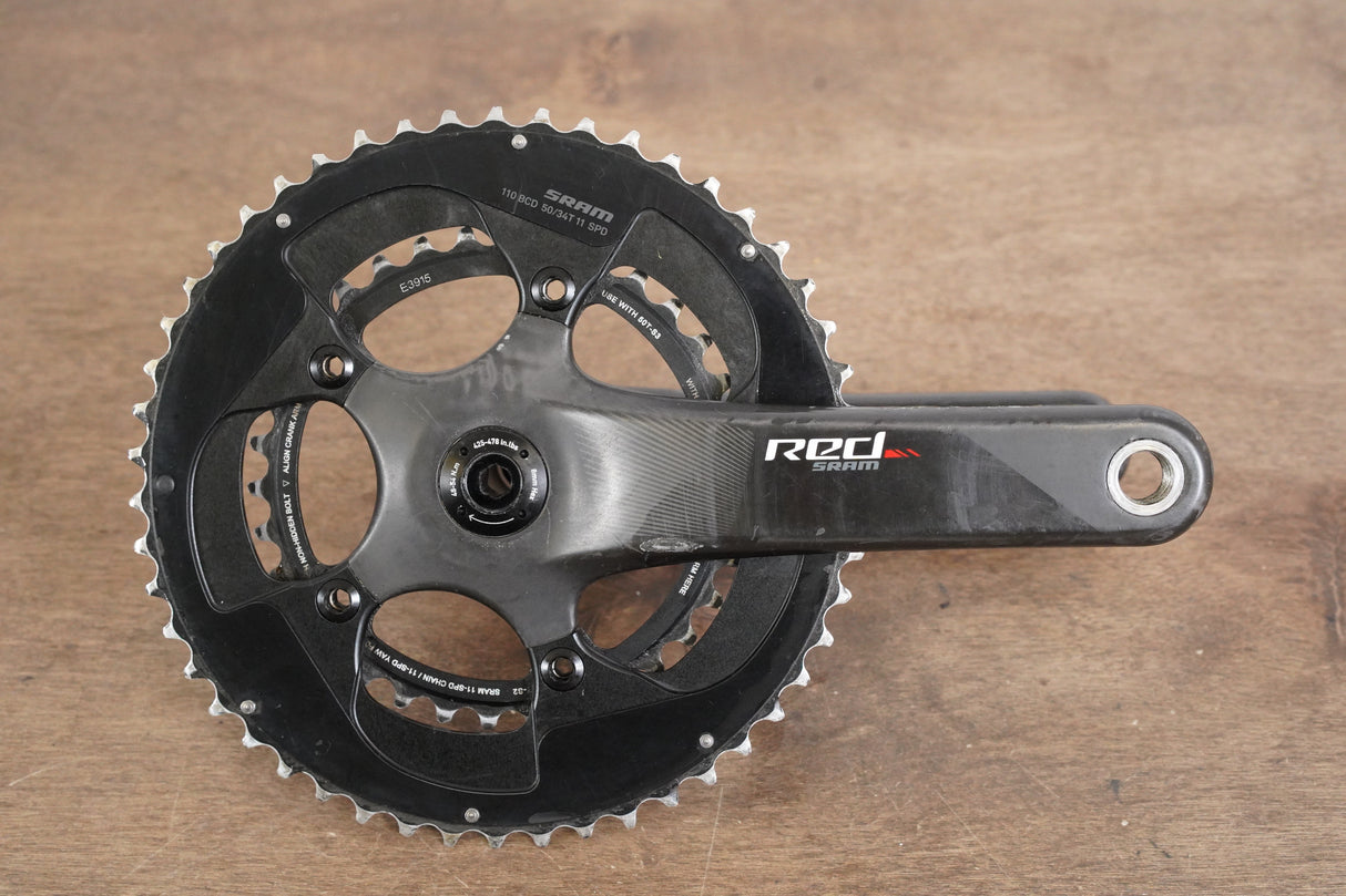 172.5mm 50/34T BB30 SRAM Red 22 11 Speed Carbon Road Crankset