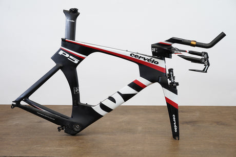 54cm Cervelo P5 TT Triathlon Carbon Rim Brake Frameset + Magura + Handlebar