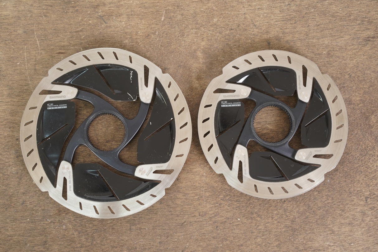 (2) 160mm/140mm Shimano Dura-Ace SM-RT900 Center Lock Disc Brake Rotors