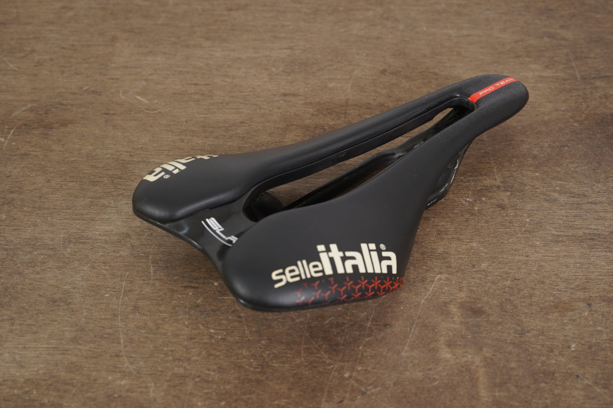 130mm Selle Italia SLR Boost Pro Team Kit Carbonio Superflow Carbon Rail Saddle 158g