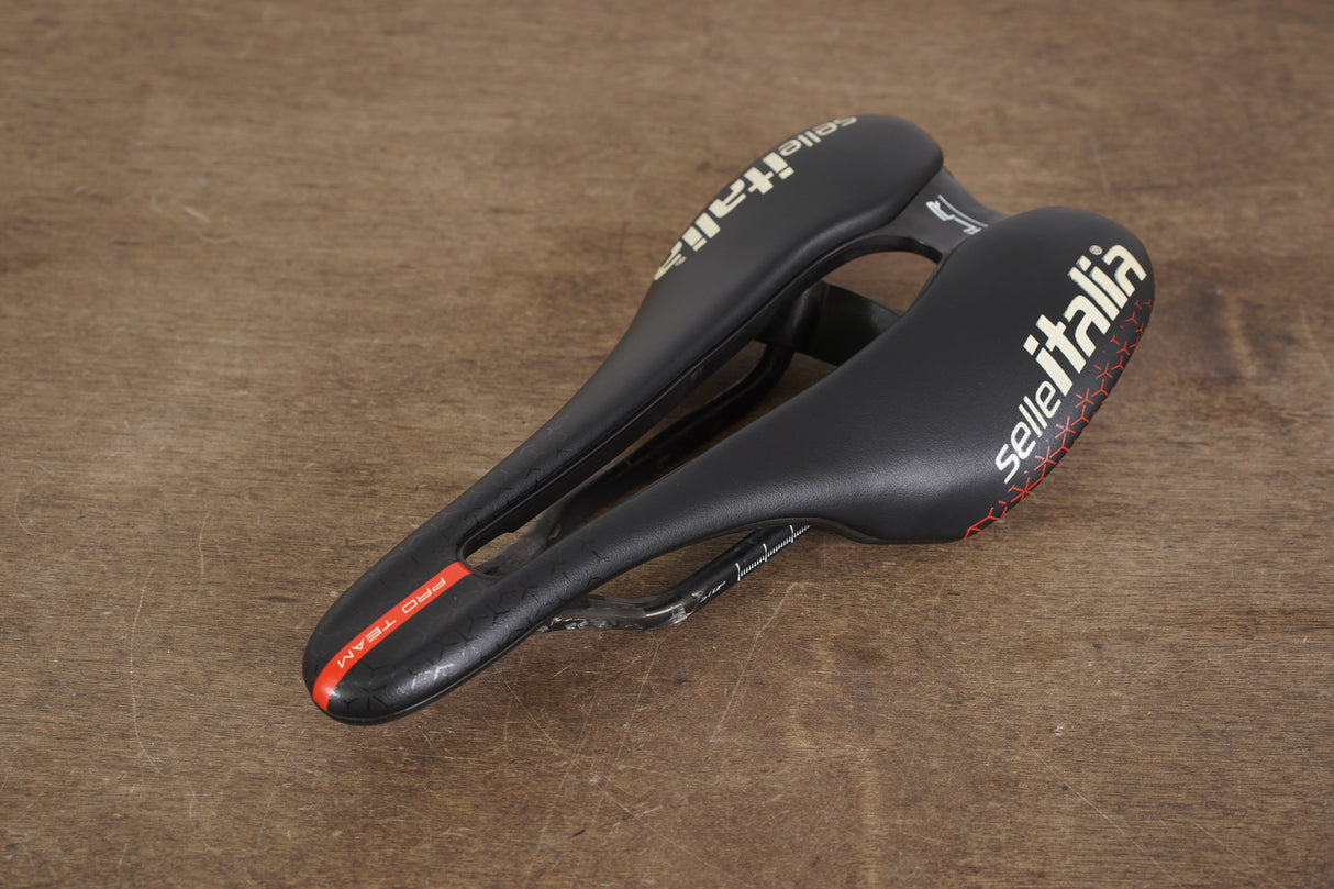 130mm Selle Italia SLR Boost Pro Team Kit Carbonio Superflow Carbon Rail Saddle 158g