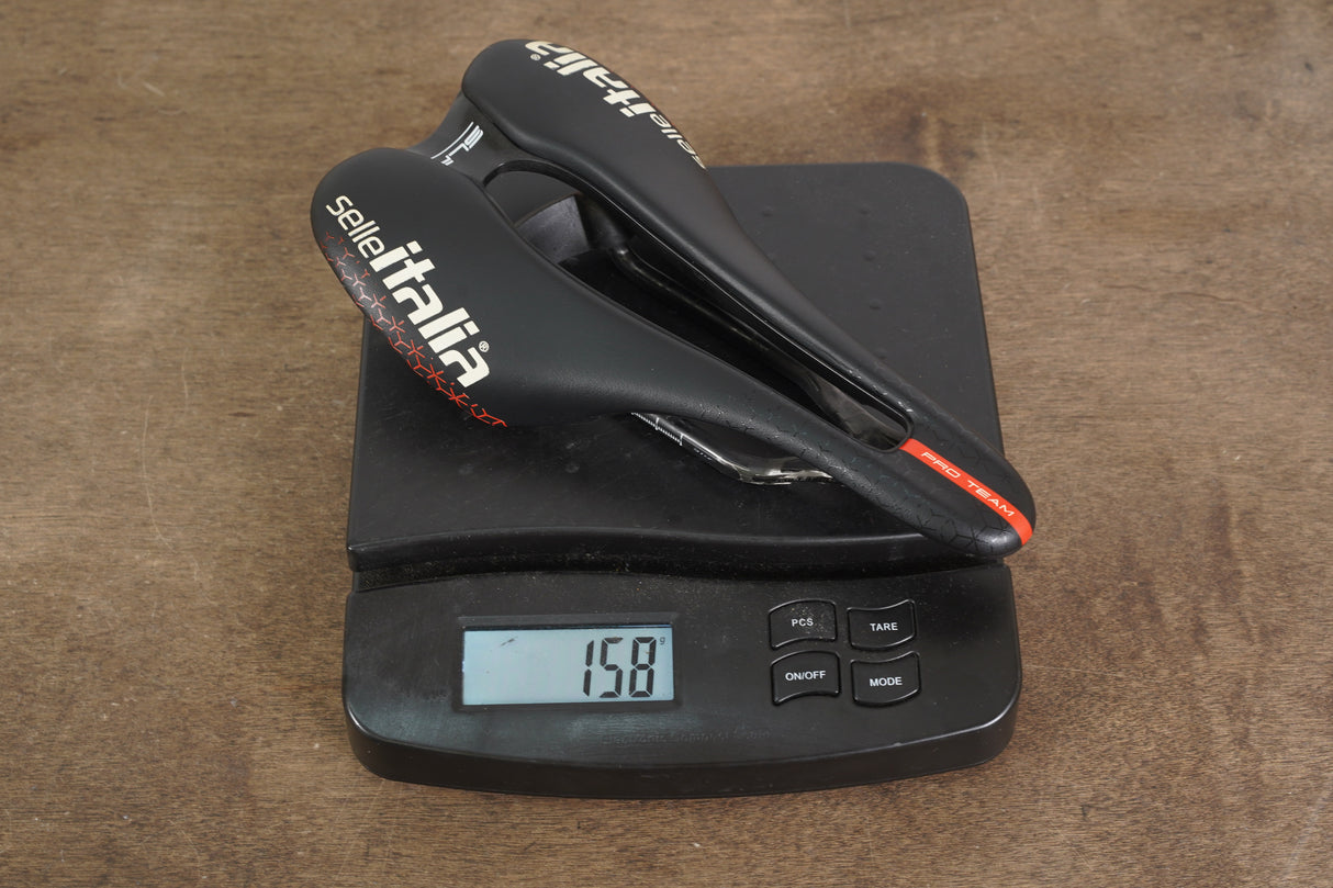 130mm Selle Italia SLR Boost Pro Team Kit Carbonio Superflow Carbon Rail Saddle 158g