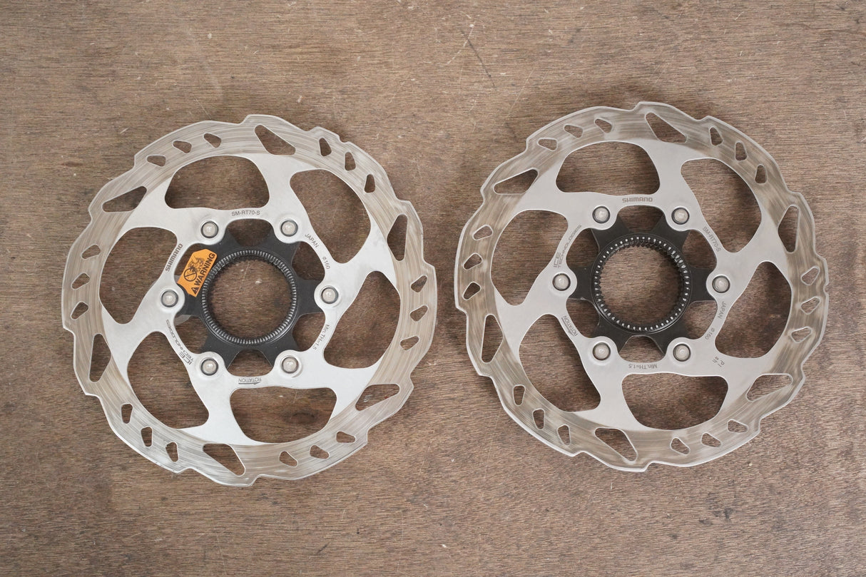 (2) 160mm Shimano SLX SM-RT70 Center Lock Disc Brake Rotors
