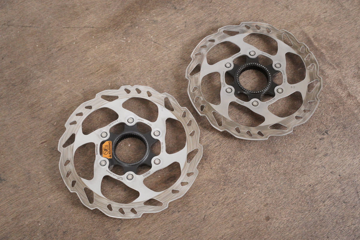 (2) 160mm Shimano SLX SM-RT70 Center Lock Disc Brake Rotors