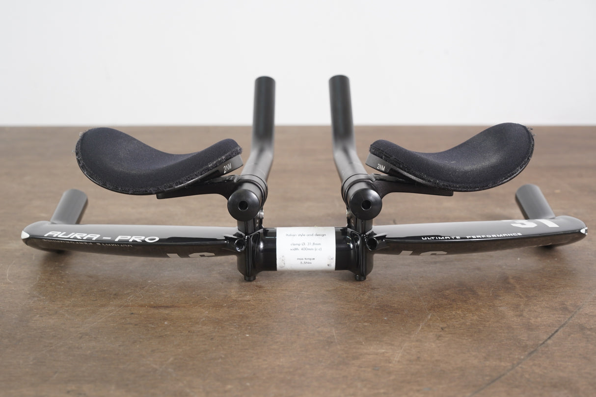 40cm 3T Aura Pro Carbon TT Triathlon Aero Base Bar Handlebar + Extensions 31.8mm