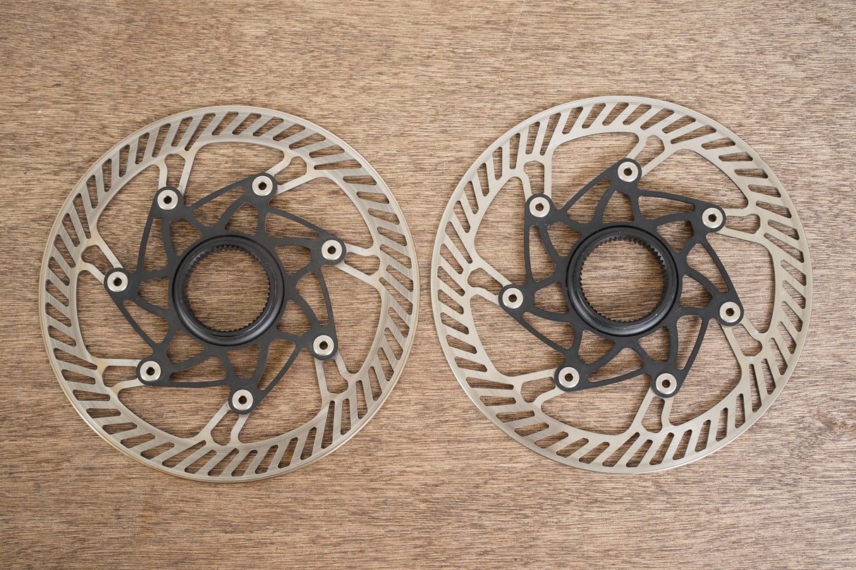 (2) 160mm Campagnolo H11 AFSA Center Lock Disc Brake Road Rotors