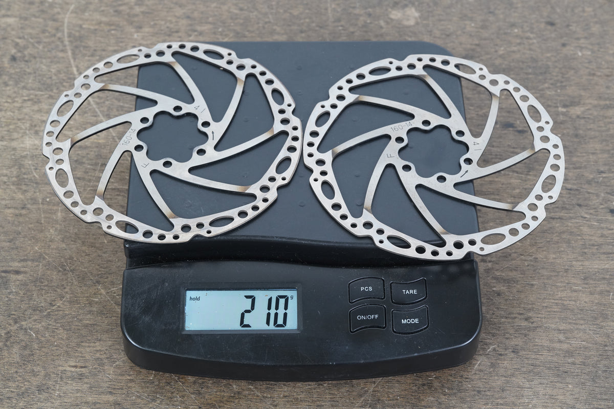 (2) 160mm TR160-14 6 BOLT Disc Brake Rotors Road Gravel CX MTB 210g