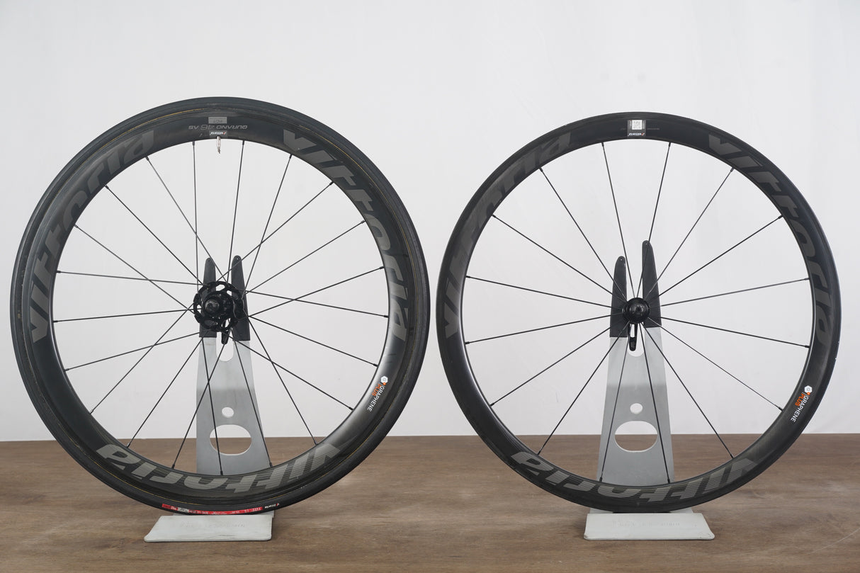Vittoria Qurano 42/46 Carbon Tubular Rim Brake Wheelset Shimano/SRAM 11 Speed