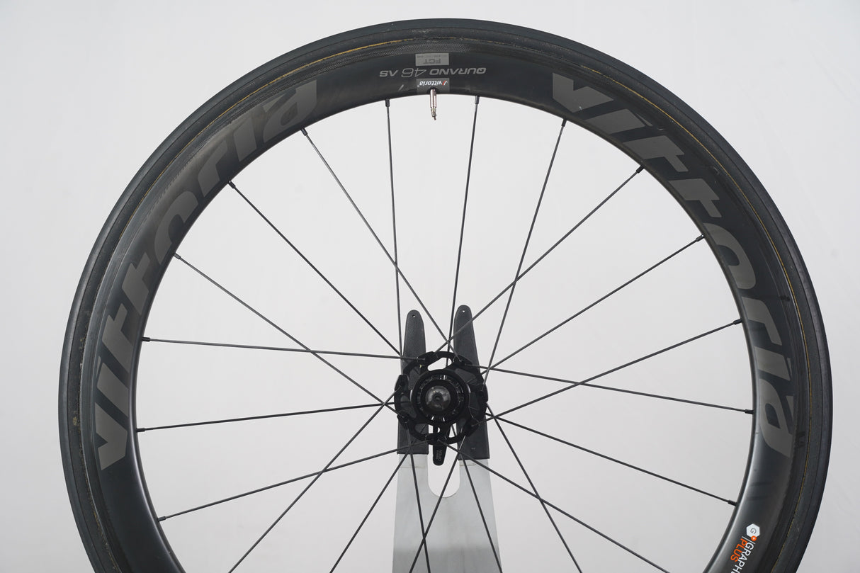 Vittoria Qurano 42/46 Carbon Tubular Rim Brake Wheelset Shimano/SRAM 11 Speed