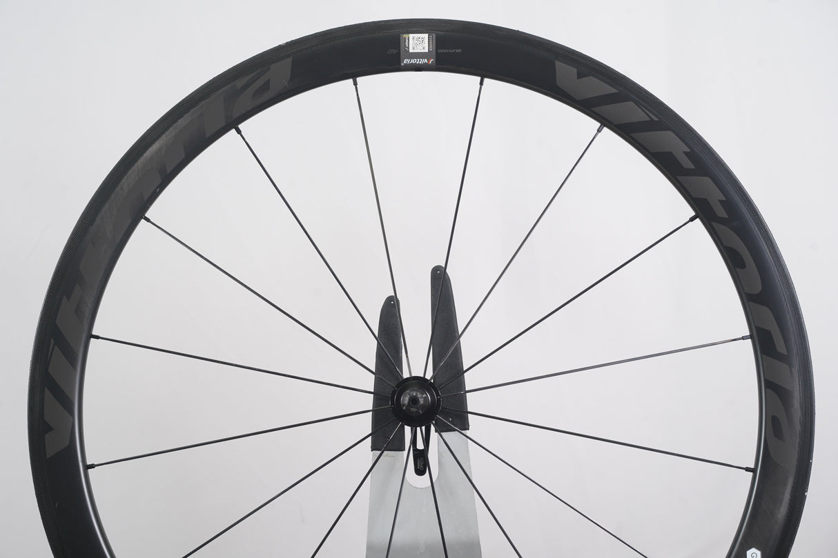 Vittoria Qurano 42/46 Carbon Tubular Rim Brake Wheelset Shimano/SRAM 11 Speed