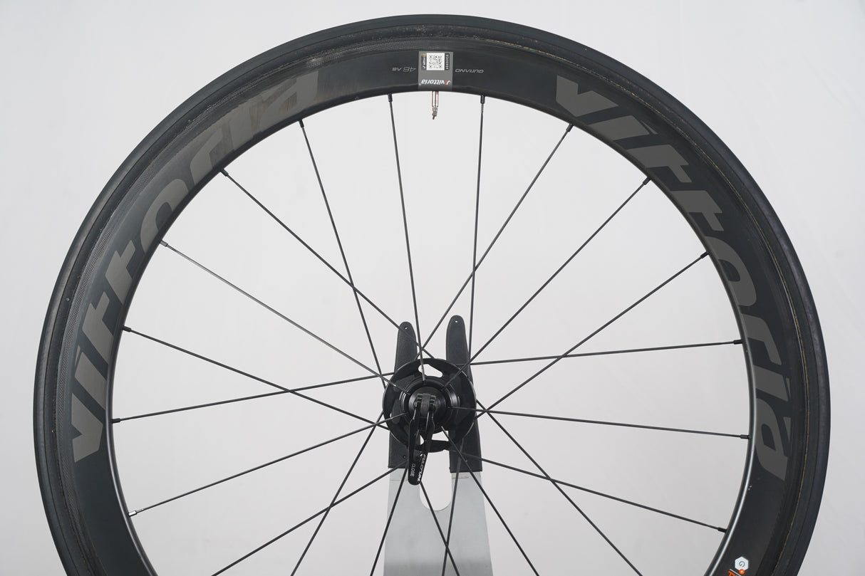Vittoria Qurano 42/46 Carbon Tubular Rim Brake Wheelset Shimano/SRAM 11 Speed