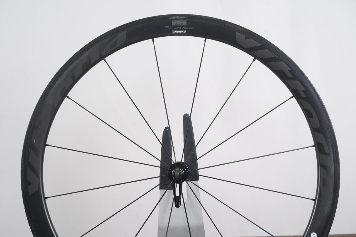 Vittoria Qurano 42/46 Carbon Tubular Rim Brake Wheelset Shimano/SRAM 11 Speed
