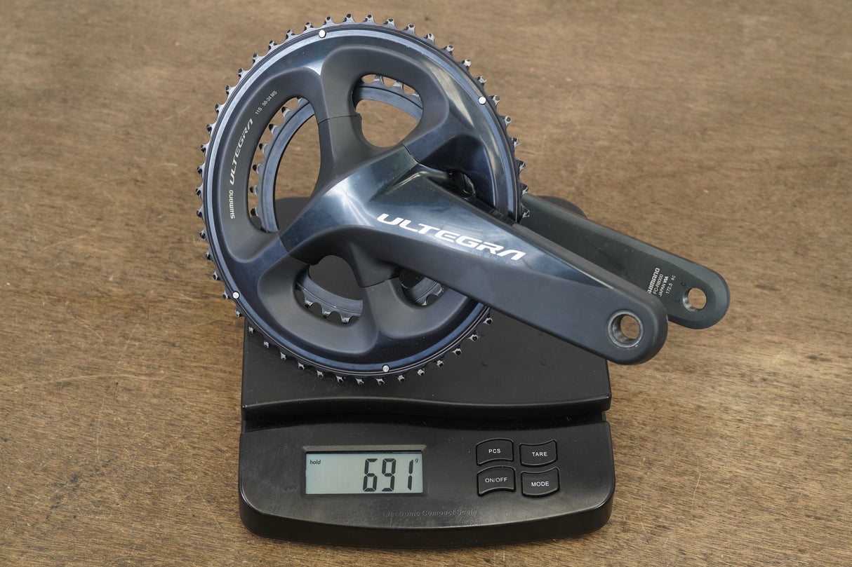 172.5mm 50/34T Shimano Ultegra FC-R8000 11 Speed Crankset 8000 691g