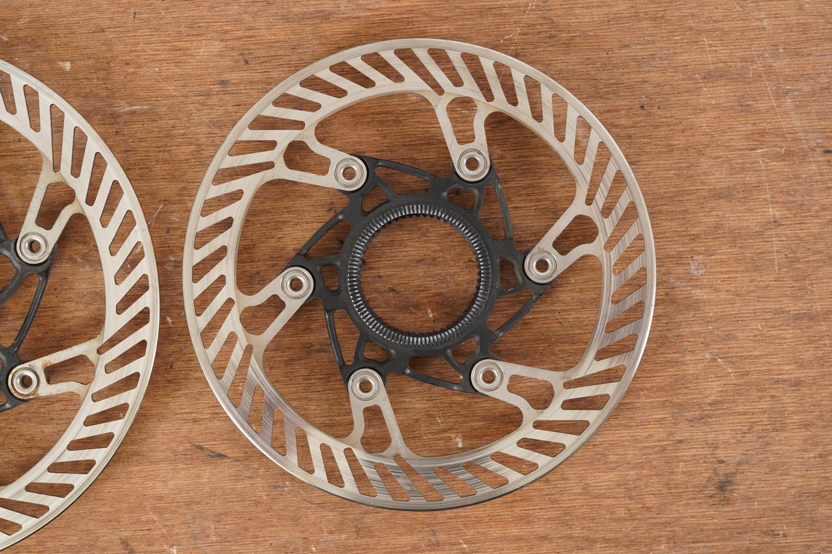 (2) 160mm/140mm Campagnolo 03 AFS Center Lock Disc Brake Rotors Road Gravel MTB