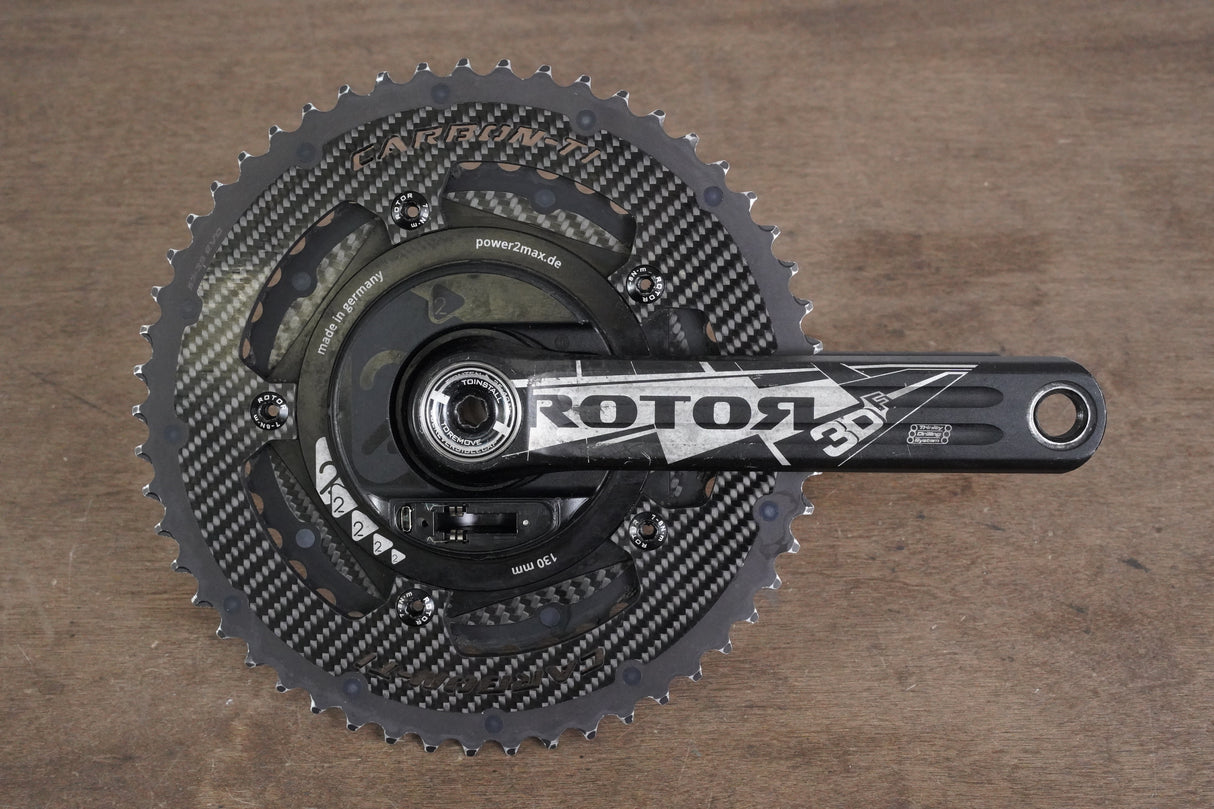 172.5mm 52/36T BB30 Rotor 3DF Power2Max Power Meter Road Crankset 3D