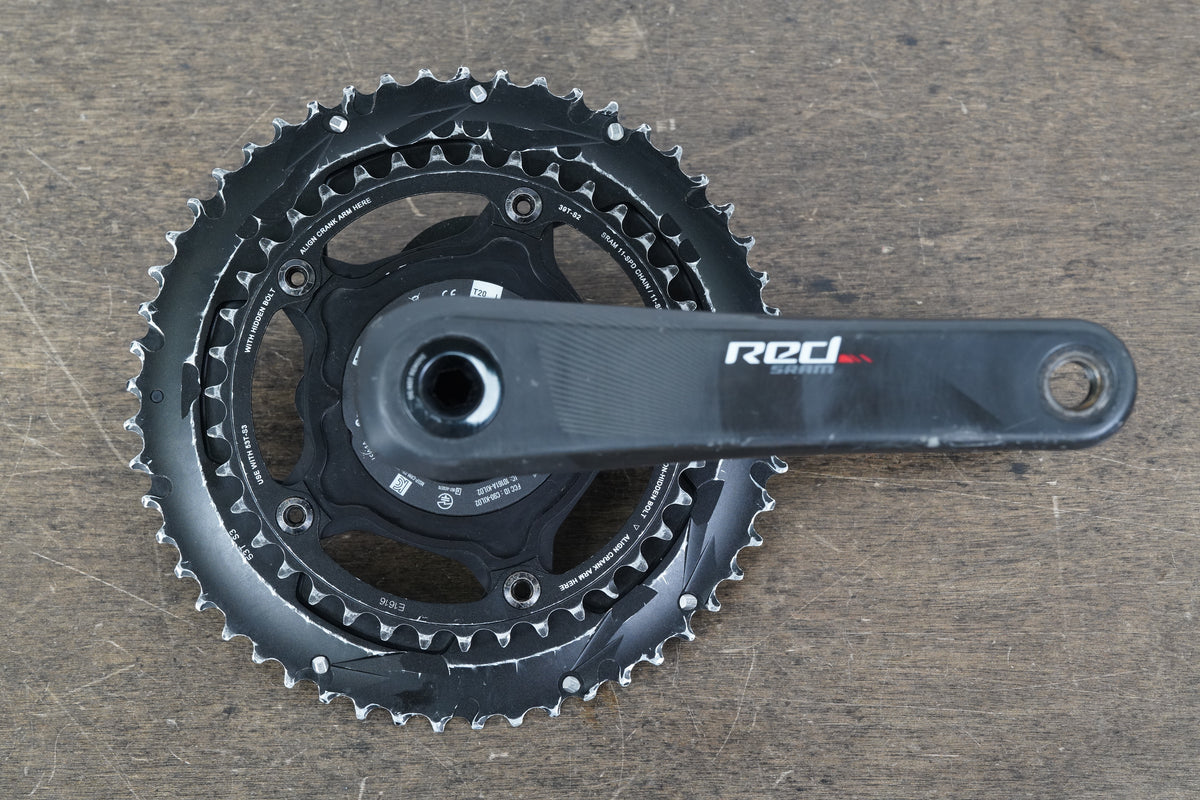 172.5mm 53/39T BB30 SRAM Red 22 Quarq DZero Power Meter Crankset 762g