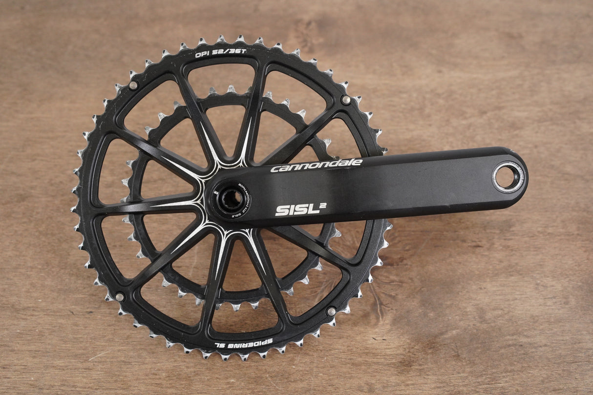 175mm 52/36T BB30 Cannondale SiSL2 Spidering Hollowgram Road Crankset