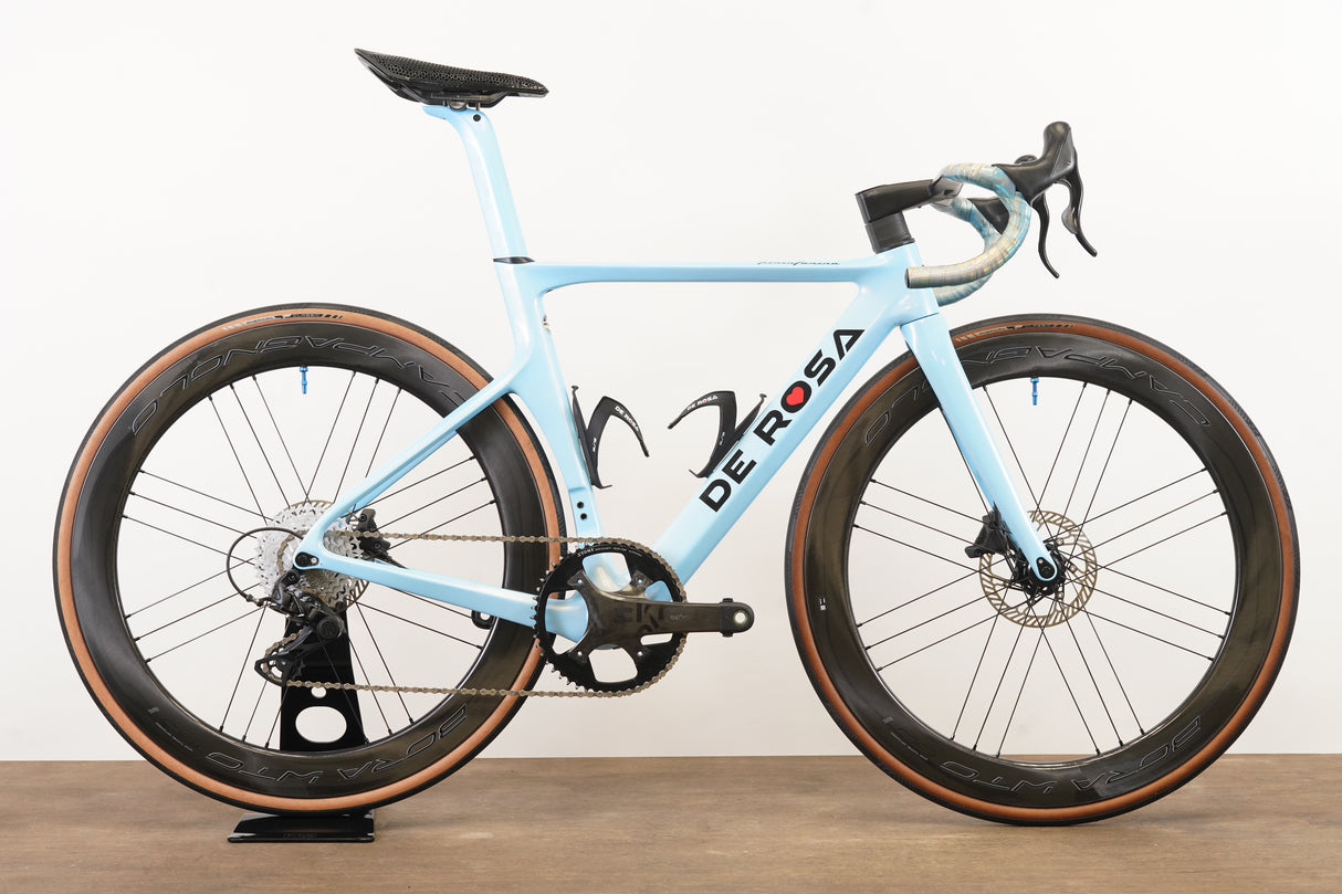 48cm De Rosa SK Pininfarina Campagnolo Ekar Bora WTO Carbon Disc Brake Road Bike