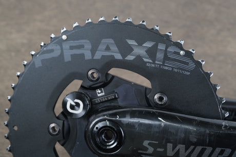 172.5mm 52/36T BB30 Specialized S-WORKS Quarq Power Meter Crankset 689g