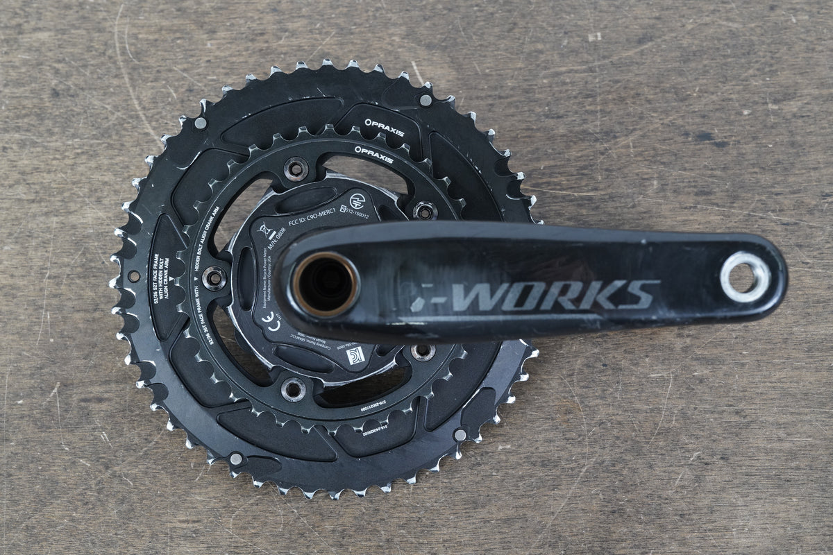 172.5mm 52/36T BB30 Specialized S-WORKS Quarq Power Meter Crankset 689g