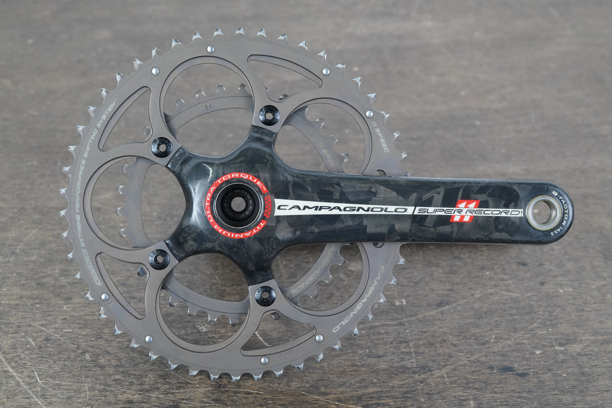 172.5mm 50/34T Campagnolo Super Record Titanium 11 Speed Carbon Crankset (Copy)