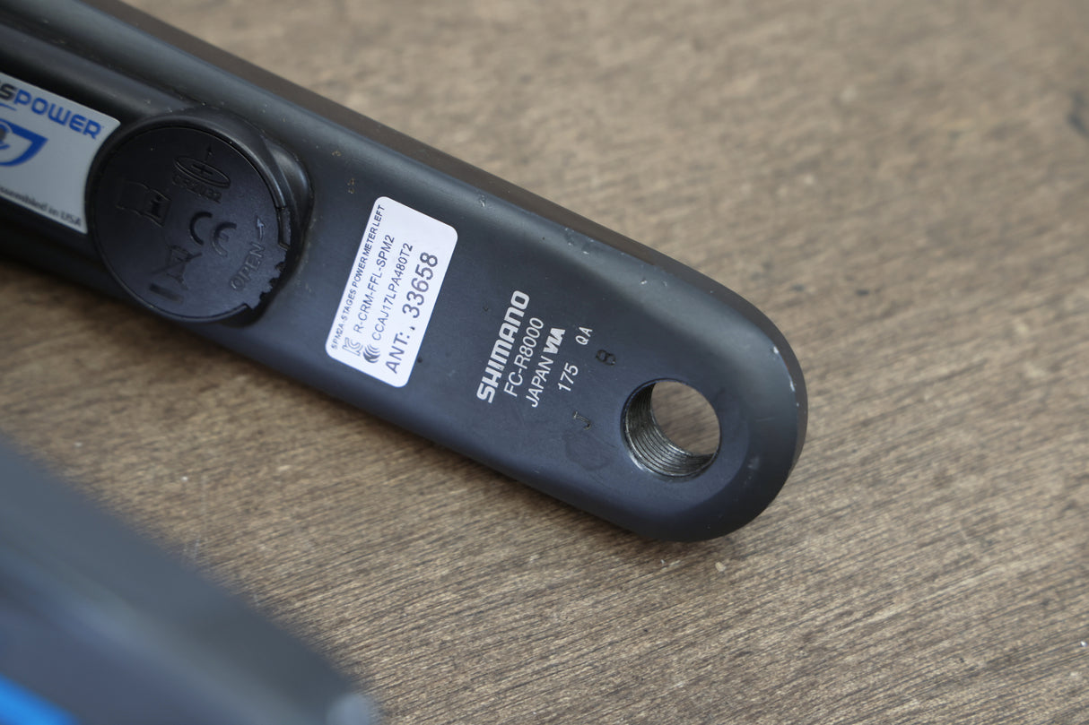 175mm 52/36T Shimano Ultegra FC-R8000 Stages Dual Power Meter Crankset 8000