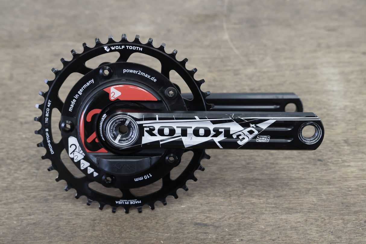 172.5mm 42T 1x BB30 Rotor 3D+ Power2Max Power Meter Road Crankset 3D