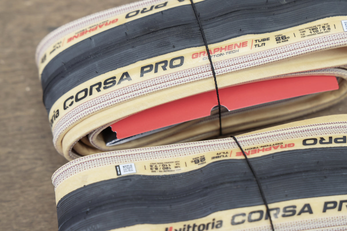 NEW (2) 700x26C 26mm Vittoria Corsa Pro Tubeless Clincher Road Tires
