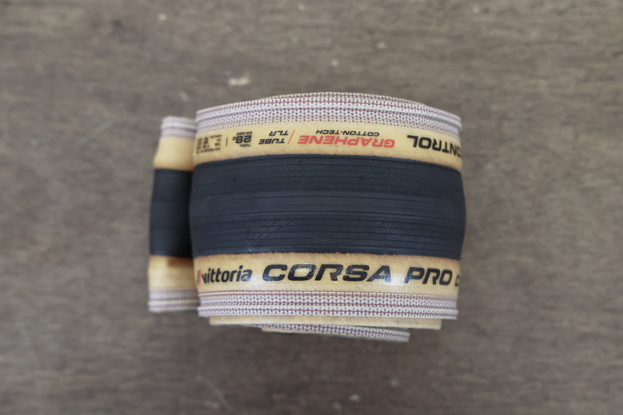 (1) 700x28C 28mm Vittoria Corsa Pro Tubeless Clincher Road Tire