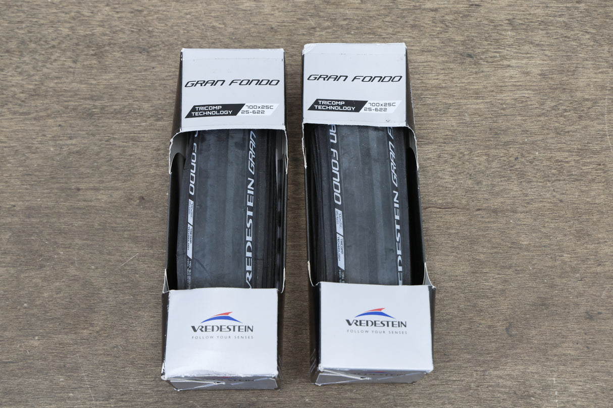 (2) NEW 700x25C 25mm Vredestein Gran Fondo Clincher Road Tires