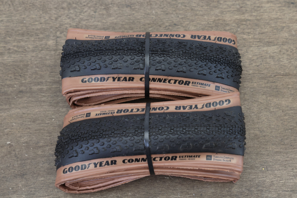 (2) NEW 700x40C 40mm Goodyear Connector Ultimate Tubeless Gravel Tires