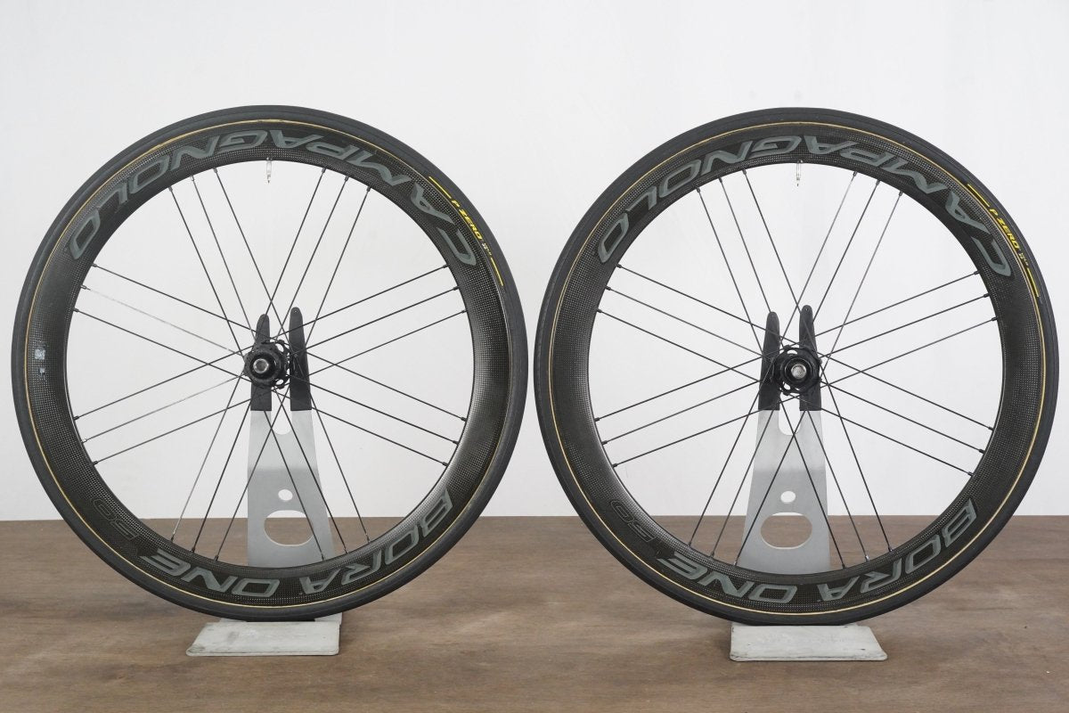 パーツ Campagnolo Bora One50 AC3 Tubular Campagnolo Bora One 50 Carbon Tubular Disc Brake Wheelset