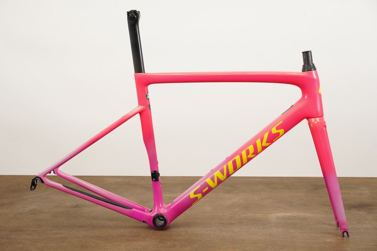 Damaged* 54cm Specialized S-WORKS Tarmac SL6 Acid Pink Carbon Rim